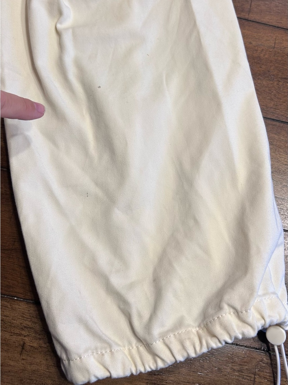 Madewell Cargo Joggers Size Medium Cream Cotton High Rise Pull-On MSRP 118.00 - Picture 11 of 14
